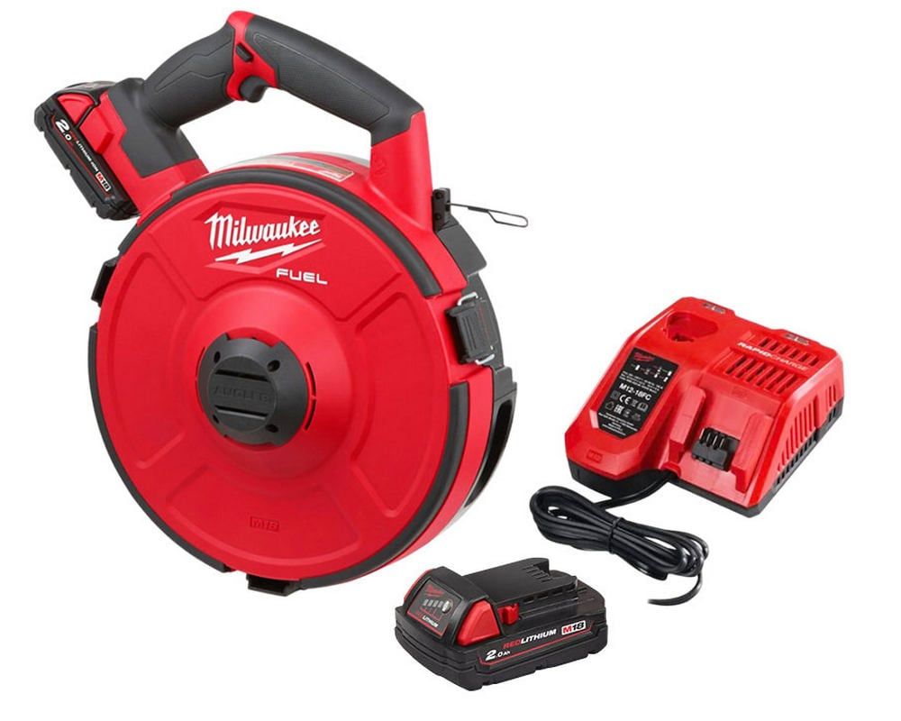 Milwaukee - M18 FUEL™ M18FPFT-202 Dispozitiv Trăgător Cabluri Electrice cu Acumulator 18V, AUTO-RUN™, 2x2.0Ah