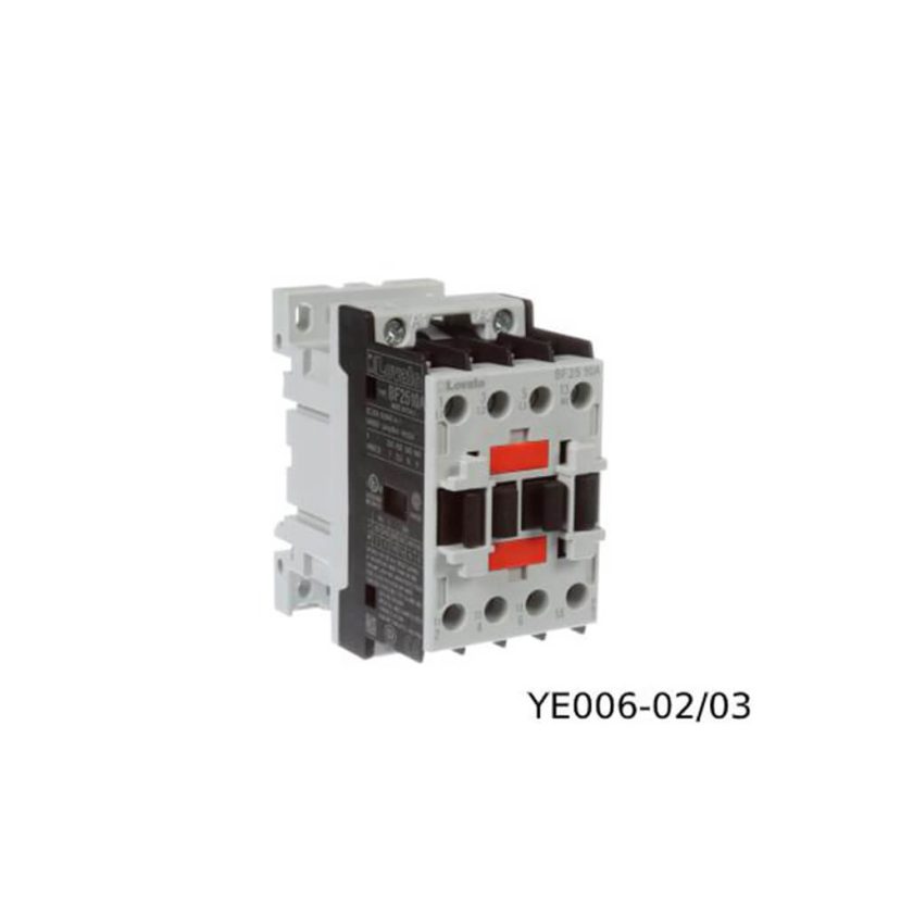 YE006 Contactor de Putere 7.5kW–18.5kW AC3 – Bobină 24V/48V/110V/220V/380V, 1NO+1NC